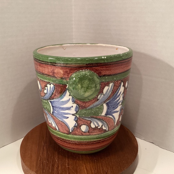Beautiful Hand Painted Pottery Vase Italy - Picture 2 of 6